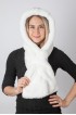 White rex fur hood-scarf